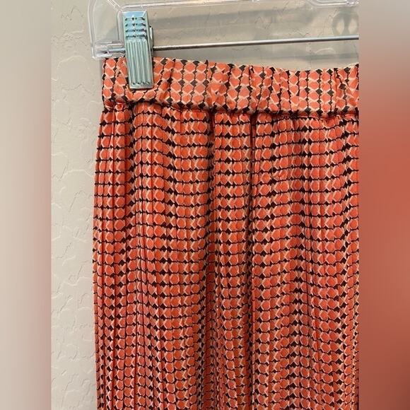 BANANA REPUBLIC | Orange Geometric Print Pleated Midi Skirt NWT | XS - Picture 2 of 5